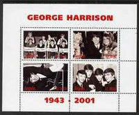 Angola 2001 George Harrison perf sheetlet containing set of 4 values unmounted mint. Note this item is privately produced and is offered purely on its thematic appeal