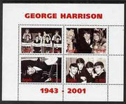 Angola 2001 George Harrison perf sheetlet containing set of 4 values unmounted mint. Note this item is privately produced and is offered purely on its thematic appeal