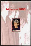 Angola 2000 Millennium 2000 - Princess Diana #2 imperf s/sheet (with Scout logo & Beatles in background) unmounted mint. Note this item is privately produced and is offered purely on its thematic appeal