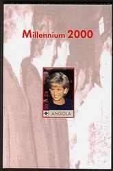 Angola 2000 Millennium 2000 - Princess Diana #2 imperf s/sheet (with Scout logo & Beatles in background) unmounted mint. Note this item is privately produced and is offered purely on its thematic appeal