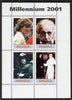 Angola 2001 Millennium series - Princess Diana, Einstein, Baden Powell & Pope perf sheetlet of 4 values unmounted mint. Note this item is privately produced and is offered purely on its thematic appeal