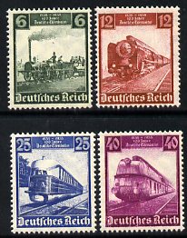 Germany 1935 Railway Centenary set of 4 unmounted mint SG 577-80