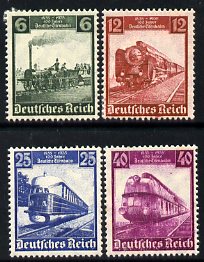 Germany 1935 Railway Centenary set of 4 mounted mint SG 577-80