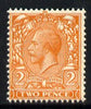 Great Britain 1924-26 KG5 Block Cypher 2d orange wmk inverted unmounted mint SG 421wi
