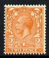 Great Britain 1924-26 KG5 Block Cypher 2d orange wmk inverted unmounted mint SG 421wi