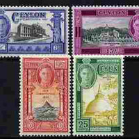 Ceylon 1947 KG6 New Constitution perf set of 4 unmounted mint SG 402-05