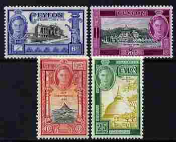 Ceylon 1947 KG6 New Constitution perf set of 4 unmounted mint SG 402-05
