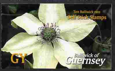 Guernsey 2004 Raymond Evison's Clematis £2.20 booklet containing 10 x G self adhesive labels, SG SB73