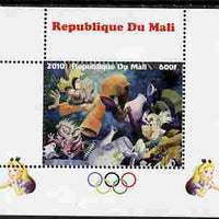 Mali 2010 Alice in Wonderland with Olympic Rings individual perf deluxe sheet #2 unmounted mint. Note this item is privately produced and is offered purely on its thematic appeal