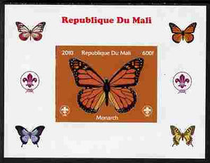 Mali 2010 Butterflies & Scouts individual imperf deluxe sheet #1 unmounted mint. Note this item is privately produced and is offered purely on its thematic appeal