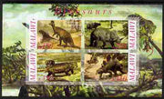 Malawi 2010 Dinosaurs #01 imperf sheetlet containing 4 values unmounted mint