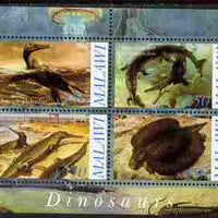 Malawi 2010 Dinosaurs #02 perf sheetlet containing 4 values unmounted mint