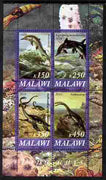 Malawi 2010 Dinosaurs #03 perf sheetlet containing 4 values unmounted mint