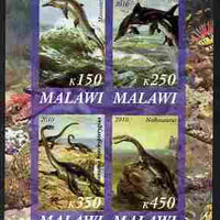 Malawi 2010 Dinosaurs #03 imperf sheetlet containing 4 values unmounted mint