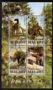 Malawi 2010 Dinosaurs #04 perf sheetlet containing 4 values fine cto used