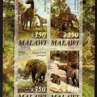 Malawi 2010 Dinosaurs #04 imperf sheetlet containing 4 values unmounted mint
