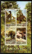 Malawi 2010 Dinosaurs #04 imperf sheetlet containing 4 values unmounted mint