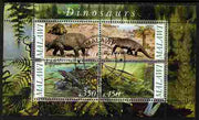 Malawi 2010 Dinosaurs #07 perf sheetlet containing 4 values fine cto used
