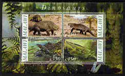 Malawi 2010 Dinosaurs #07 perf sheetlet containing 4 values unmounted mint