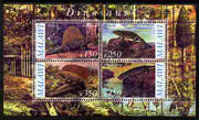 Malawi 2010 Dinosaurs #09 perf sheetlet containing 4 values unmounted mint