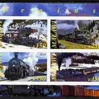 Malawi 2010 Steam Locomotives #01 imperf sheetlet containing 4 values unmounted mint
