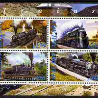 Malawi 2010 Steam Locomotives #03 perf sheetlet containing 4 values unmounted mint