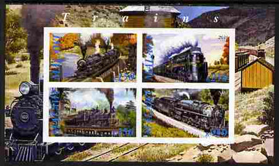 Malawi 2010 Steam Locomotives #03 imperf sheetlet containing 4 values unmounted mint