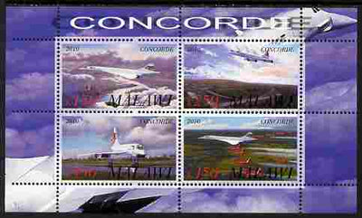 Malawi 2010 Concorde perf sheetlet containing 4 values unmounted mint