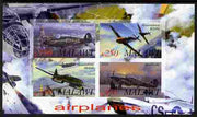 Malawi 2010 Military Aircraft of WW2 imperf sheetlet containing 4 values unmounted mint