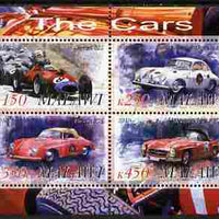 Malawi 2010 Cars #08 - Ferrari, Porsche & Mercedes Benz perf sheetlet containing 4 values unmounted mint