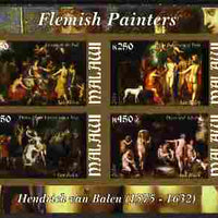 Malawi 2010 Art - Flemish Painters - Balen imperf sheetlet containing 4 values unmounted mint