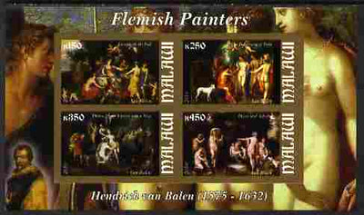 Malawi 2010 Art - Flemish Painters - Balen imperf sheetlet containing 4 values unmounted mint