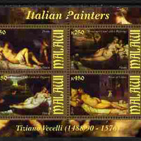 Malawi 2010 Art - Italian Painters - Tiziano Vecelli perf sheetlet containing 4 values unmounted mint