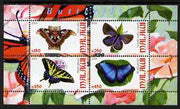 Malawi 2010 Butterflies perf sheetlet containing 4 values unmounted mint
