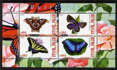 Malawi 2010 Butterflies perf sheetlet containing 4 values unmounted mint