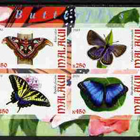 Malawi 2010 Butterflies imperf sheetlet containing 4 values unmounted mint