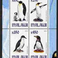 Malawi 2010 Penguins perf sheetlet containing 4 values unmounted mint