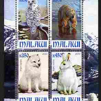 Malawi 2010 Arctic perf sheetlet containing 4 values unmounted mint