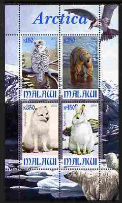 Malawi 2010 Arctic perf sheetlet containing 4 values unmounted mint