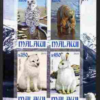 Malawi 2010 Arctic imperf sheetlet containing 4 values unmounted mint