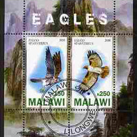 Malawi 2010 Eagles perf sheetlet containing 2 values fine cto used