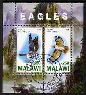 Malawi 2010 Eagles perf sheetlet containing 2 values fine cto used