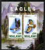 Malawi 2010 Eagles imperf sheetlet containing 2 values unmounted mint