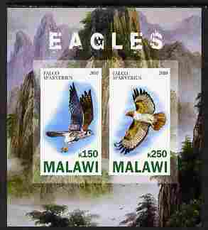 Malawi 2010 Eagles imperf sheetlet containing 2 values unmounted mint