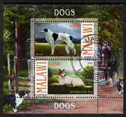 Malawi 2010 Dogs #01 perf sheetlet containing 2 values fine cto used