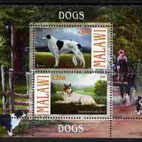 Malawi 2010 Dogs #01 perf sheetlet containing 2 values unmounted mint