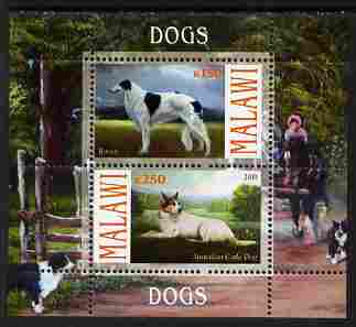 Malawi 2010 Dogs #01 perf sheetlet containing 2 values unmounted mint