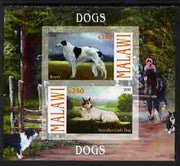 Malawi 2010 Dogs #01 imperf sheetlet containing 2 values unmounted mint