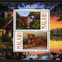 Malawi 2010 Dogs #02 perf sheetlet containing 2 values unmounted mint
