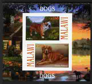 Malawi 2010 Dogs #02 imperf sheetlet containing 2 values unmounted mint